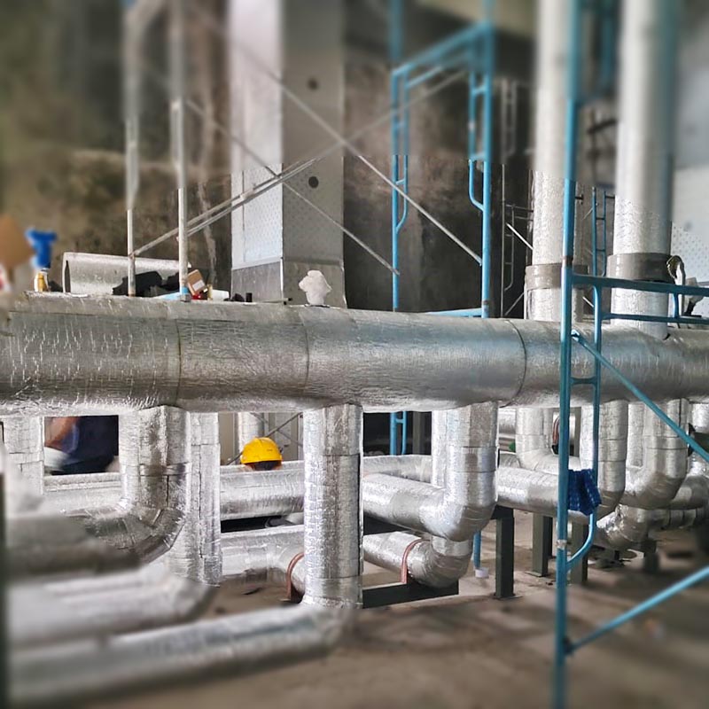 Aplikasi Instalasi Baru Insulasi Pipa Chiller